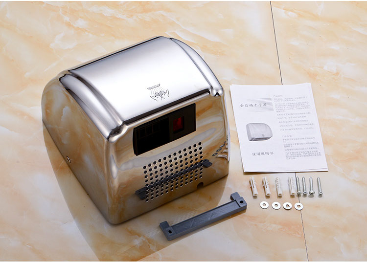 F-851S Hand Dryer — Brushed Stainless Steel side view