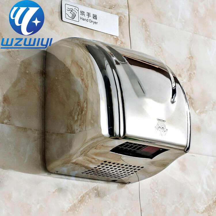 F-887 Hand Dryer — Brushed Stainless Steel front view