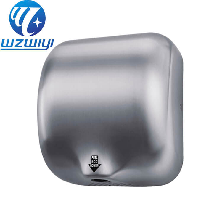 F-888 automatic hand dryer, brushed stainless steel, 1800W, 110V-220V, sensor-activated wall unit