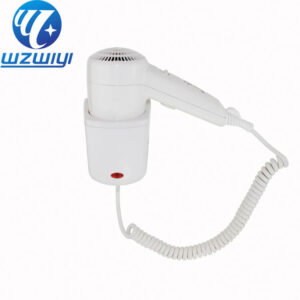 H-709B hotel bathroom hair dryer, 1200W, 2 heat settings, wall-mounted for guest rooms