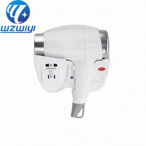 H-714A hair dryer with 14m/s airflow, 1400W-1600W, 2 heat settings, wall-mounted