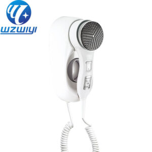 H-716B wall-mounted hair dryer, white ABS plastic, 1200W, 2 heat settings