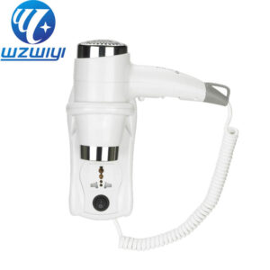Wholesale wall-mounted hair dryer H-721C, 1400W-1600W, 2 heat settings, ABS housing, for hotel projects