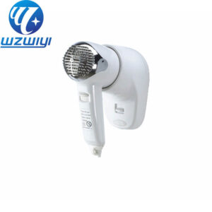 white ABS plastic bathroom hair dryer unit H-728, 1200W, wall-mounted design, 2 heat settings