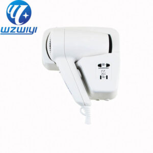H-729AL wall-mounted hair dryer, white ABS plastic, 1200W, 2 heat settings