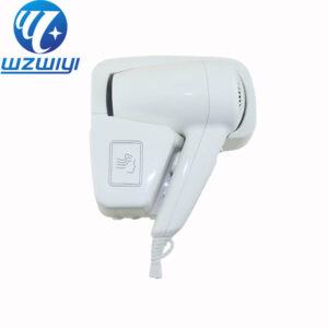 1200W wall-mounted hair dryer H-729AR-PS, CE / RoHS, 2 heat settings for hospitality
