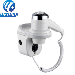 H-731A wall-mounted hair dryer, 1200W, 2 heat settings, 110V-220V, ABS plastic