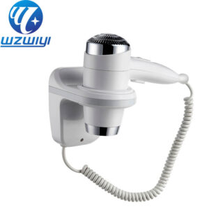 white ABS plastic bathroom hair dryer unit H-732A, 1600W, wall-mounted design, 3 heat settings with cool air