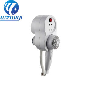 H-734A wall-mounted hair dryer, white ABS plastic, 1600W, 3 heat settings with cool air