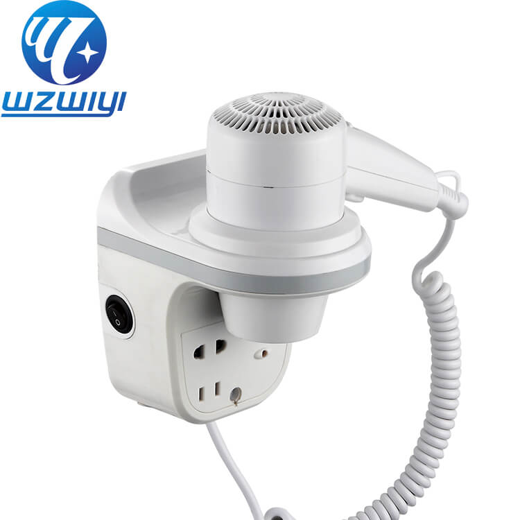 H-735A hotel bathroom hair dryer, 1200W, 2 heat settings, wall-mounted for guest rooms