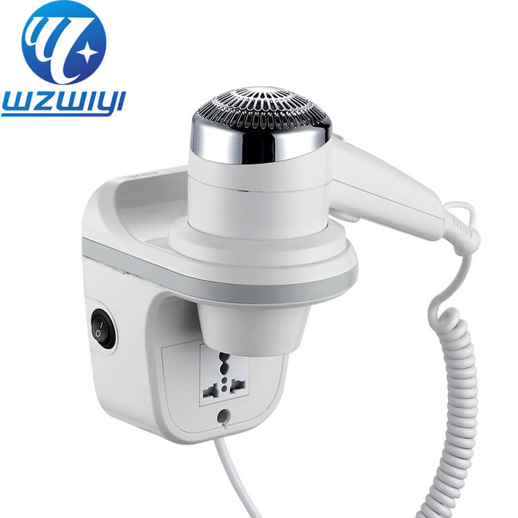 H-735D wall-mounted hair dryer for hotels, apartments, fitness centers, 1200W, 2 heat settings