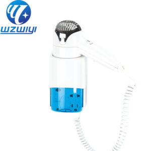H-738B1 hotel bathroom hair dryer, 1200W, 2 heat settings, wall-mounted for guest rooms