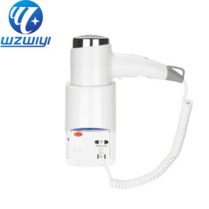 Wholesale wall-mounted hair dryer H-738C1, 1400W, 2 heat settings, ABS housing, for hotel projects