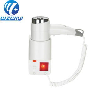 white ABS plastic bathroom hair dryer unit H-738C4, 1400W, wall-mounted design