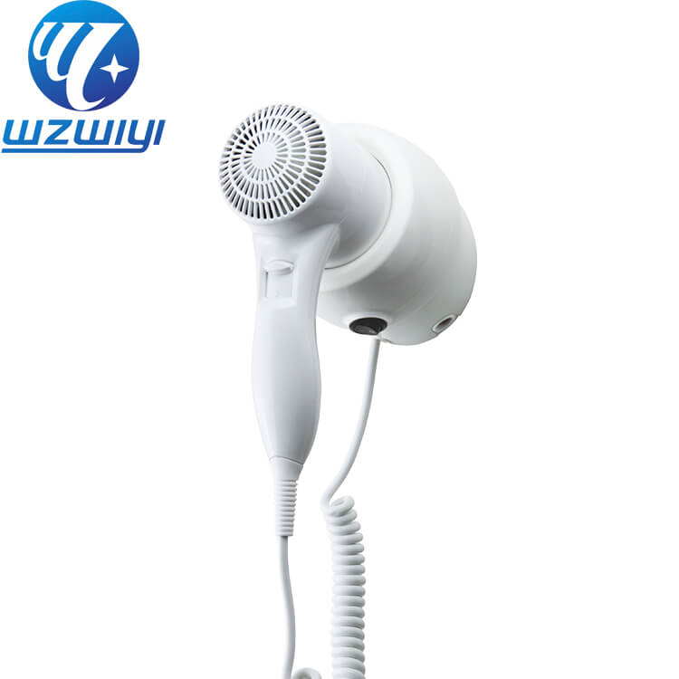 H-739 wall-mounted hair dryer, white ABS plastic, 1800W-2200W, 2 heat settings