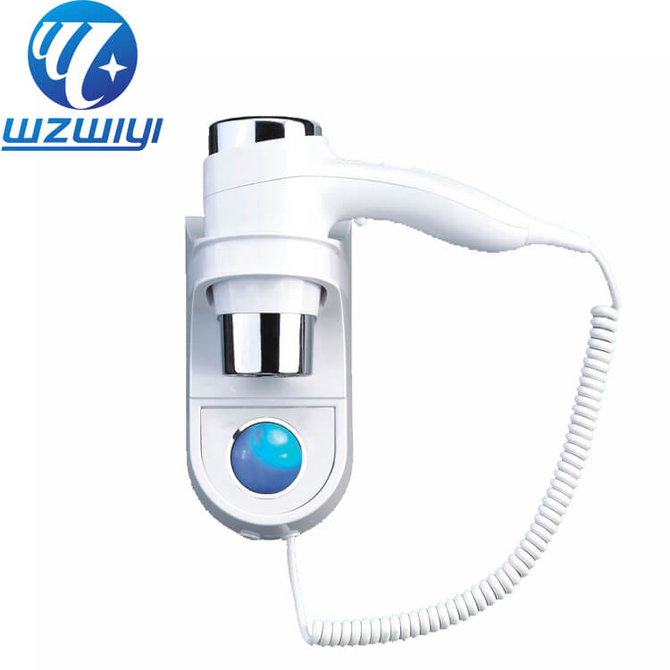 H-748-RL surface-mounted bathroom hair dryer, 1600W, 2 heat settings, wall installation
