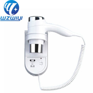 H-748-SS wall-mounted hair dryer for hotels, spas, resorts, service apartments, 1600W, 2 heat settings