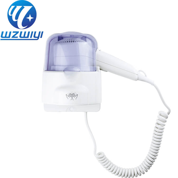 H-750 2-in-1 wall-mounted unit combining hand dryer and hair dryer, 1200W, ABS plastic, for guest bathrooms
