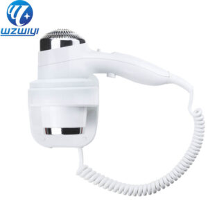 Wholesale wall-mounted hair dryer H-758A, 1800W-2200W, 2 heat settings, ABS housing, for hotel projects