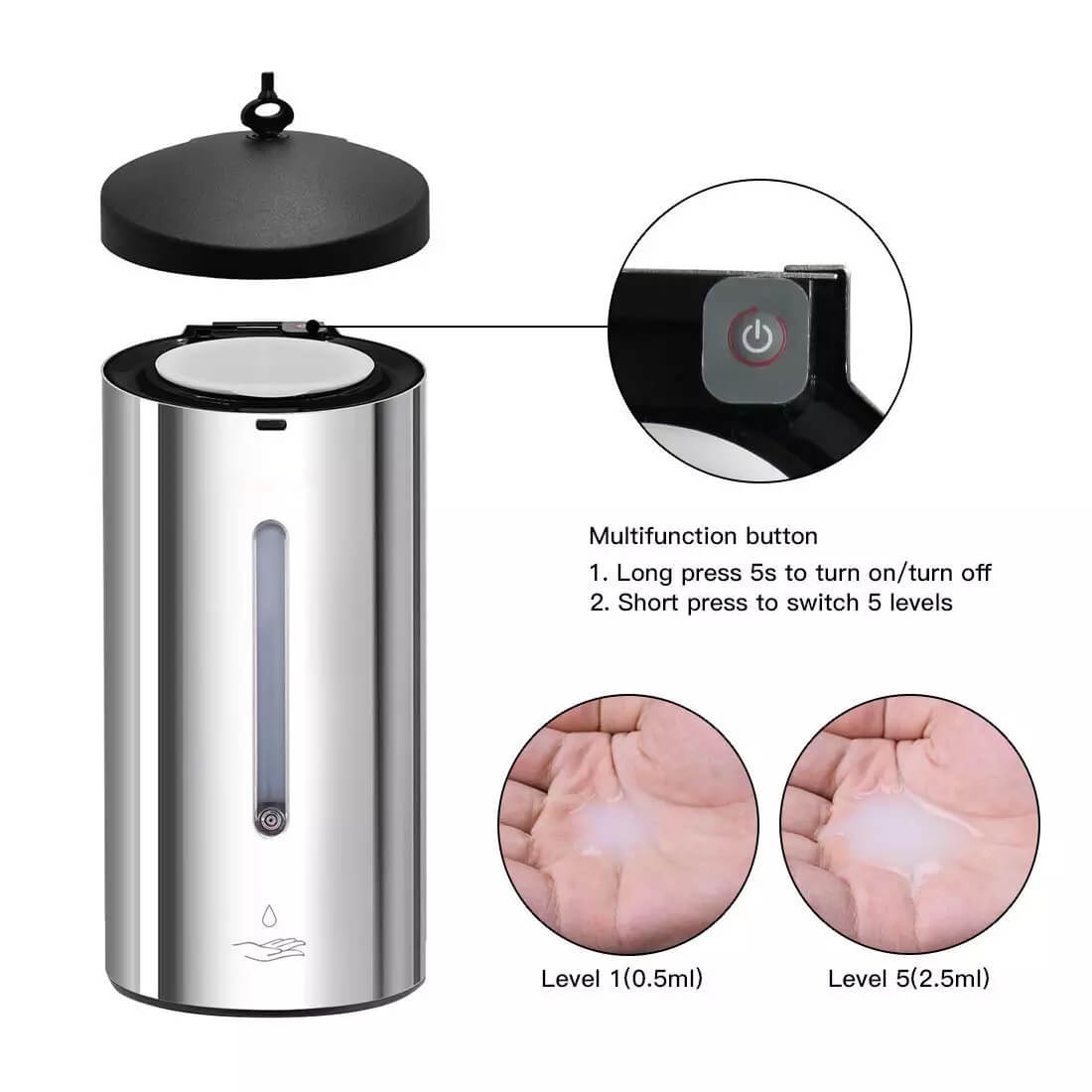 Y-218 700ml Soap Dispenser detail view