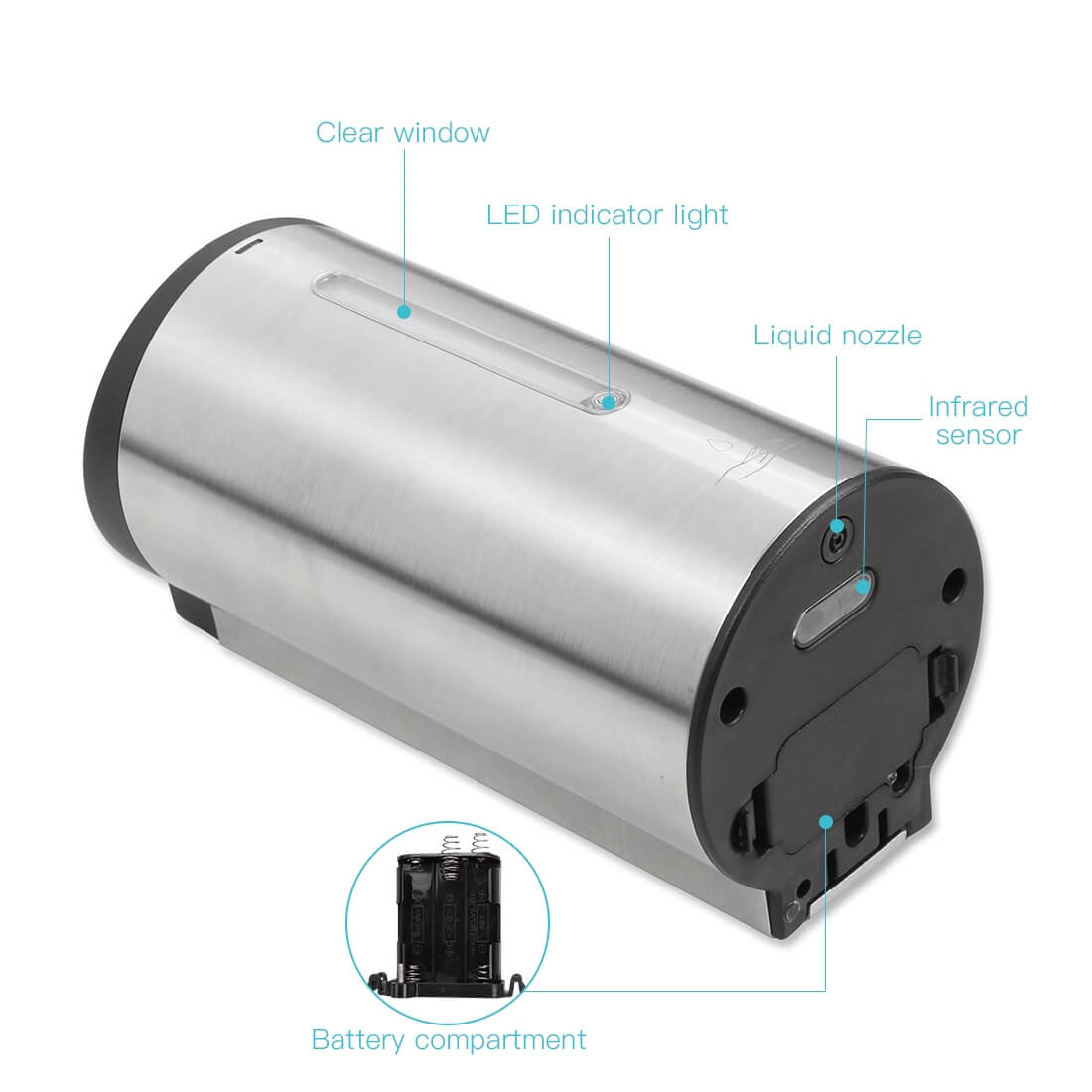 Y-218 700ml Soap Dispenser finish detail