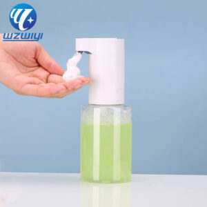 Wall-mounted sensor-activated liquid soap dispenser Y-350, ABS plastic, 350ml reservoir, battery-powered