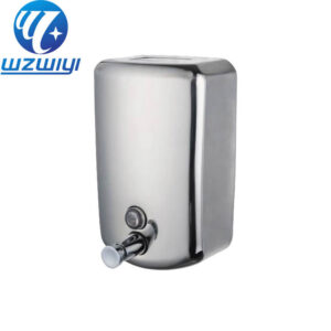 Y-642 500ml manual push-bar liquid soap dispenser, brushed stainless steel, wall-mounted