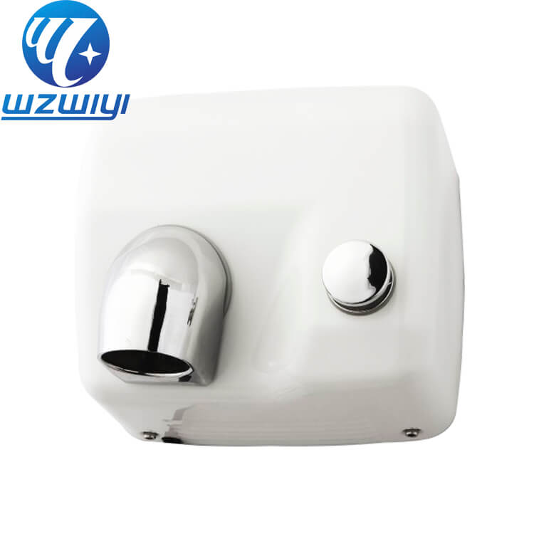 F-844 Hand Dryer — Brushed Stainless Steel side view