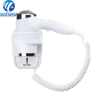 H-758C wall-mounted hair dryer, 1800W-2200W, 2 heat settings, 110V-220V, ABS plastic